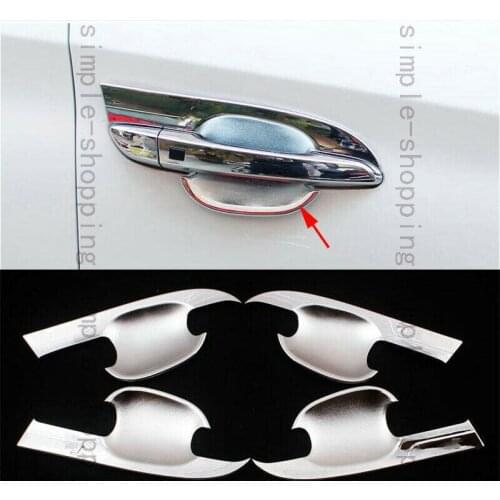 For Hyundai Tucson 2016-2017 Chrome ABS Outer Door Handle Bowl Cover Trim 4pcs