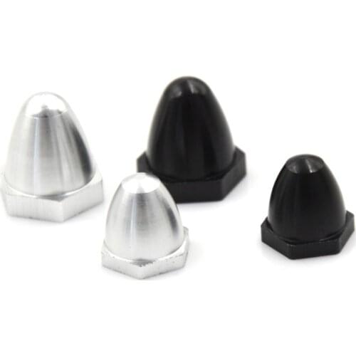 4pcs Wholesale CW CCW Propeller Fixed Adapter Nut Cap For 920kv 2212 2312 Brushless Motor 9.9g Silver/Black Prop Fixed Adapter