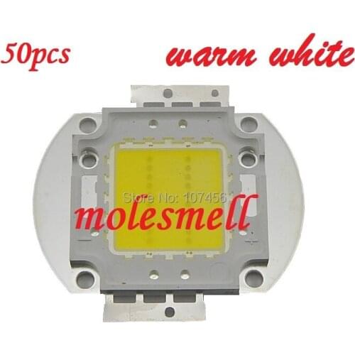 50pcs 20W LED Integrated High power LED Beads warm white 650-700mA 30-34V 2000LM 40mil Taiwan Chips Free shipping