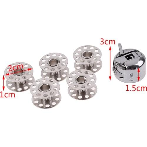 6pcs Bobbins Spool Sewing Craft Tool For Sewing Machine Sewing Threads Empty Bobbins Sewing Accessories Metal