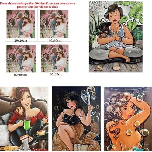 Diy Diamond Painting Custom Figure Painting Yoga Square Diamond Round Diamond Full Diamond Cross Stitc Mosaic Custom Home Decora