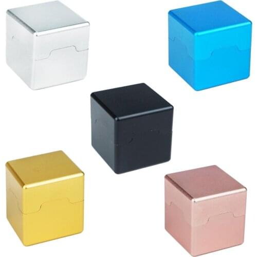 Aluminum Portable Mini Pocket Billiard Cue Tips Chalk Holder Pool Chalks Carrier Case Box