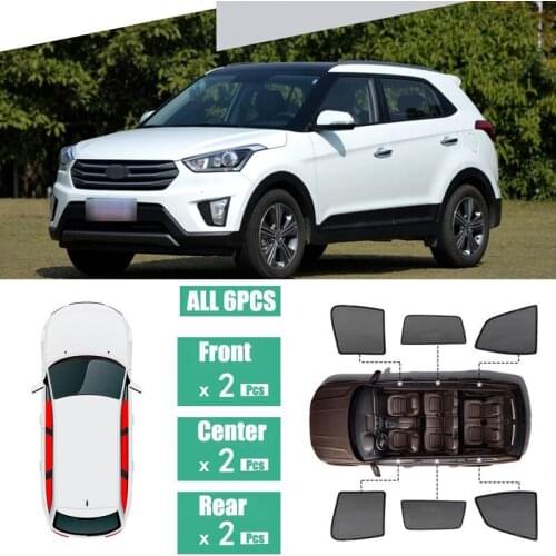 Side Windows Magnetic Sun Shade UV Protection Ray Blocking Mesh Visor Fit For Hyundai IX25 2014-2018