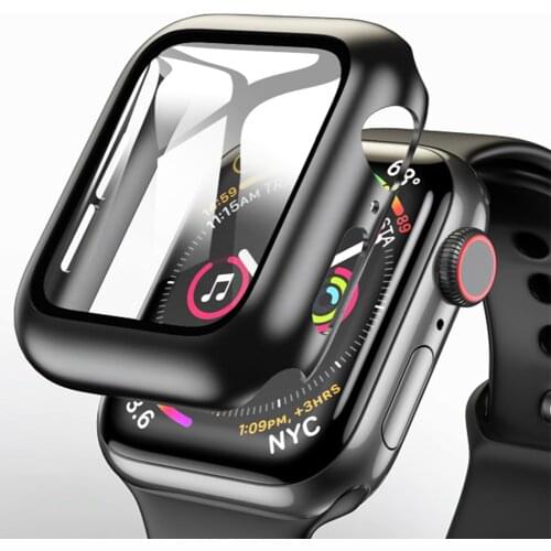 For Apple Watch Case 44mm 40mm 42mm 38mm Bumper+Screen Protector For IWatch Series 5 4 3 21 6 Se Watch Glass+Cover Accessorie