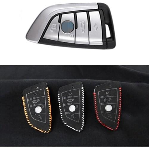 Turn Fur Car Key Case For BMW 1 3 5 6 7 Serie X1 X2 X3 X5 X6 F10 F45 F46 G20 G30 G32 G11 G12 F48 G01 F15 F85 F16 F86 Z4 M5