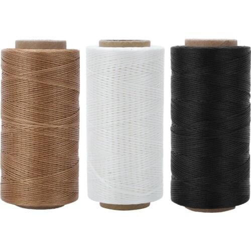 DIY Hand Craft Jewelry Making Extra Strong Heavy Duty 150D Flat Waxed Sewing Thread Wax Cord Leather Denim Shoe Bag Repairing