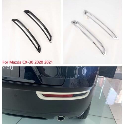For Mazda CX-30 2020 Car Rear Fog lamp cover fog lamp decoration protective Strips exterior modification Sticker Car Styling