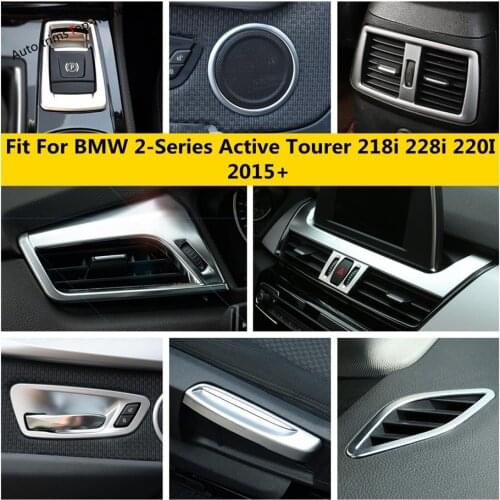 Interior Start Stop Engine Push Button / Door Handle Bowl Frame Cover Trim For BMW 2 Series Tourer F45 F46 2015 - 2019 220i 228i