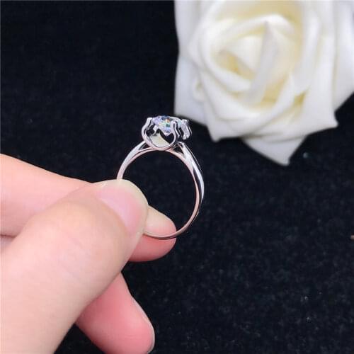 Solid White Gold AU585 Ring 1CT Certified Moissanite Women Wedding Ring Кольцо AU585 из белого золота 585 пробы
