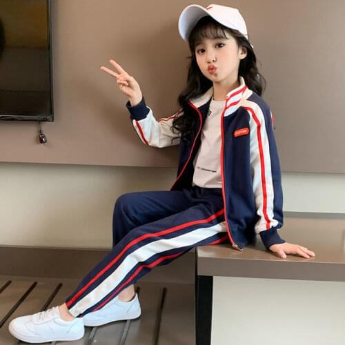Baby Clothing Sets Children 4-14 Years Birthday Suit Girls Tracksuits Kids Clothes Brand Sport Suits Top +Pants 2pcs Set