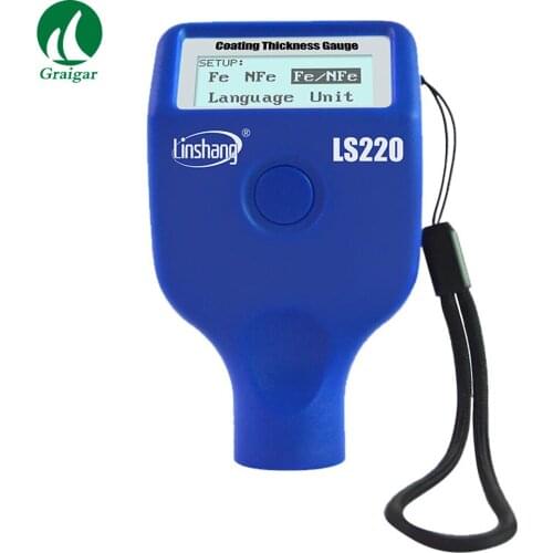 LS220 Thickness Meter Fe / NFe Coating Thickness Gauge Rang 0.0-2000