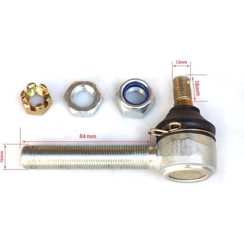 Motorcycle Joint Ball U-joint 12mm×16mm M16XM12 84mm Ball Head Tie Rod End for ATV Quad kart karting Turn joint ball rod Spare