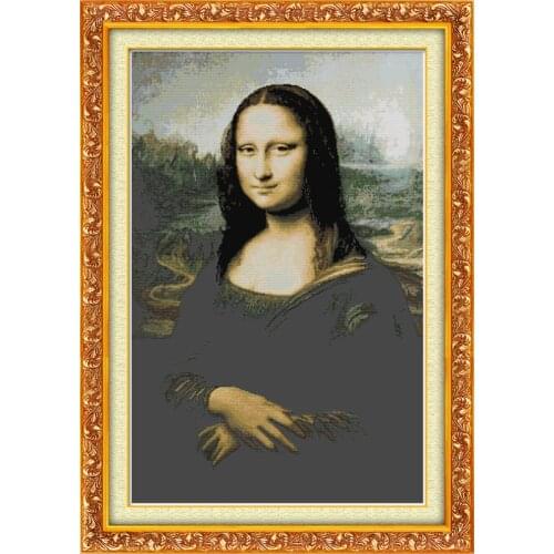 Mona Lisa cross stitch kit people 18ct 14ct 11ct count print canvas stitches embroidery DIY handmade needlework