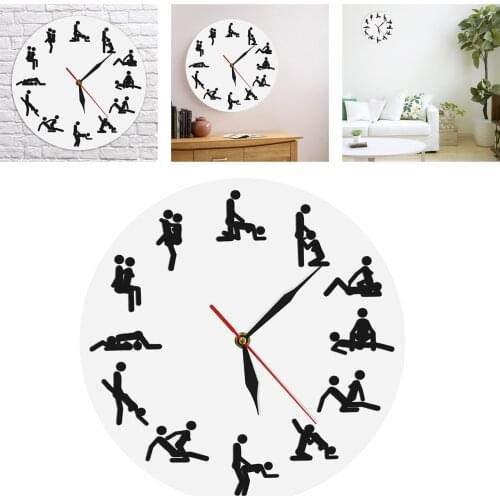 Wall Clock Sexy Art Game Adult Room Decorations Hanging Watch