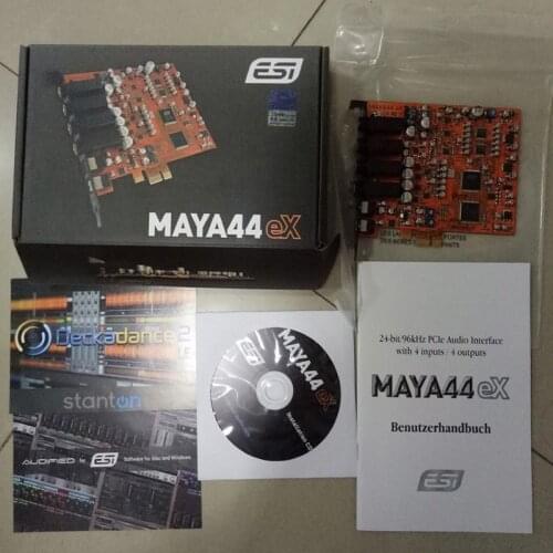 ESI MAYA44 EX Desktop Built-in PCI-e Karaoke Sound Card 6.3mm interface 24-bit /96 kHz 102dB(a) ADC 24-bit/ 96 kHz 108dB(a) DAC
