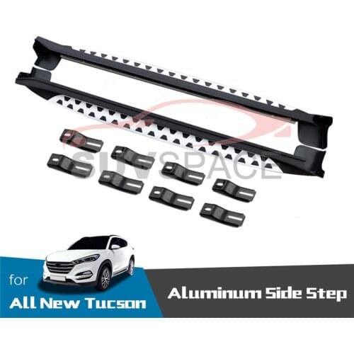 New Style Aluminium Side Step Running Board Nerf Bar Suitable for Hyundai All New TUCSON 2015-2018 Car Styling Accessory