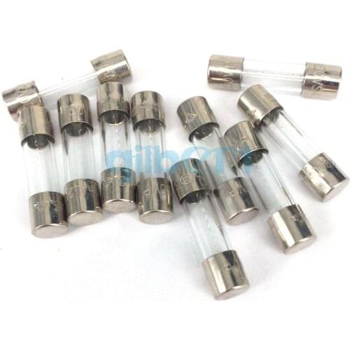 O/DxLength 5x20mm/6x30 mm 0.1A-15A 32V/250V Fast/Slow Blow Glass Tube Fuses Electron Component Microwave Oven