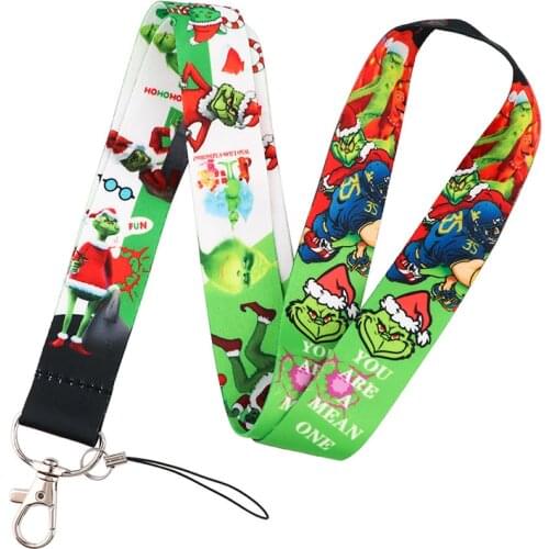 Father Christmas Clown Lanyard for Keys Phone Cool Neck Strap Lanyard for Camera Whistle ID Badge Cute webbings ribbons Gifts