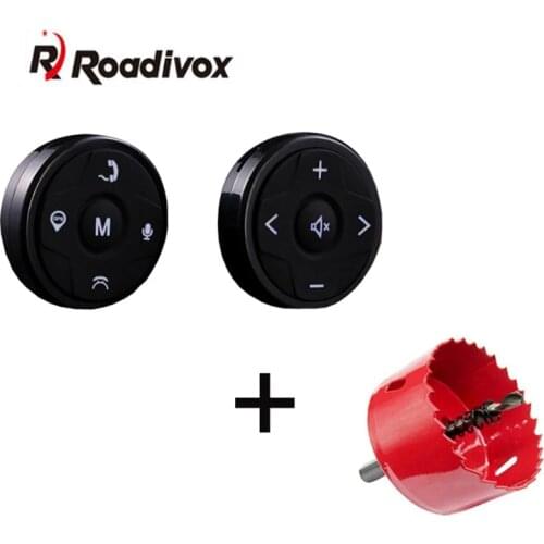 Universal Car Steering Wheel Control Button Drill Bit Set Wireless Auto Radio Remote Controller 10 Keys GPS Multimedia Player