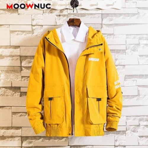 Tracksuit Cardigan Fashion Jackets For Men Hat Youth Classic Loose Male Casual Outdoors 2020 New Spring Autumn Hombre MOOWNUC