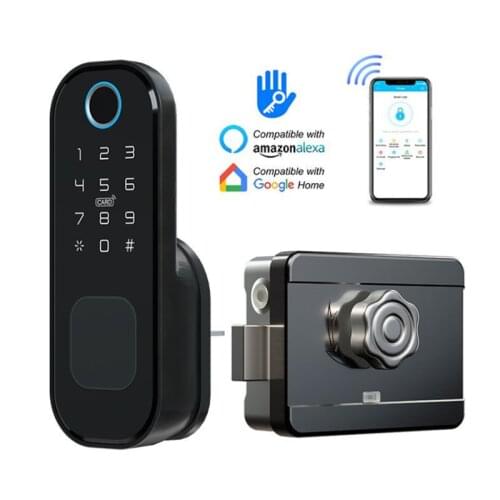TTlock App Waterproof Fingerprint Lock Bluetooth Smart Home Lock Security Fechadura Digital Door Lock Password IC card unlock