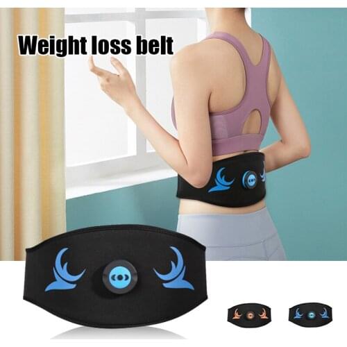 Smart Fitness Belt Thin Abdomen Waist Fat Loss Adjustable PU Belt for Massage Fitness A7