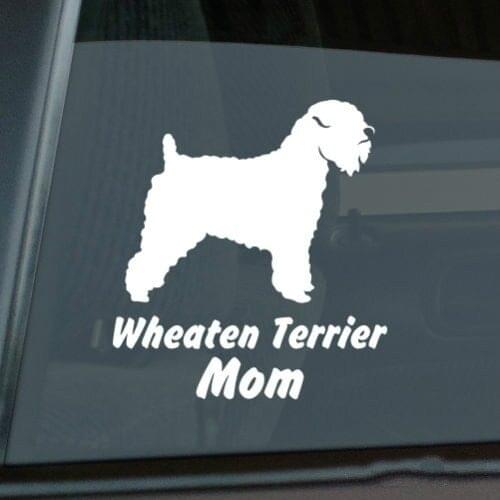 Wheaten Terrier Mom Sticker Die Cut Vinyl - wheatie window decal Size(inch): 5.48 x 6.00