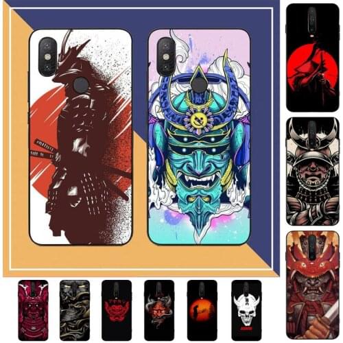 FHNBLJ Japanese samurai oni mask Phone Case for RedMi note 7 8 9 6 5 4 X pro 8T 5A