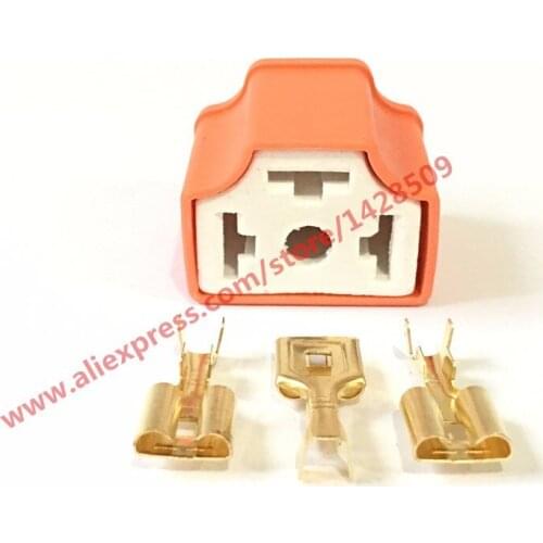 20 Set Ceramic H4 3 Pin Female HID Connector H4-2A