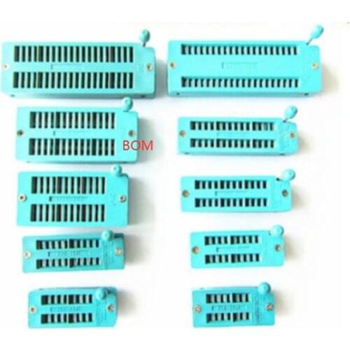 1PCS 2.54MM IC lock seat socket Test Universal ZIF sockets 14Pin 16Pin 18Pin 20Pin 24Pin 28Pin 14P 16P 18P 20P 24 28P IC socket