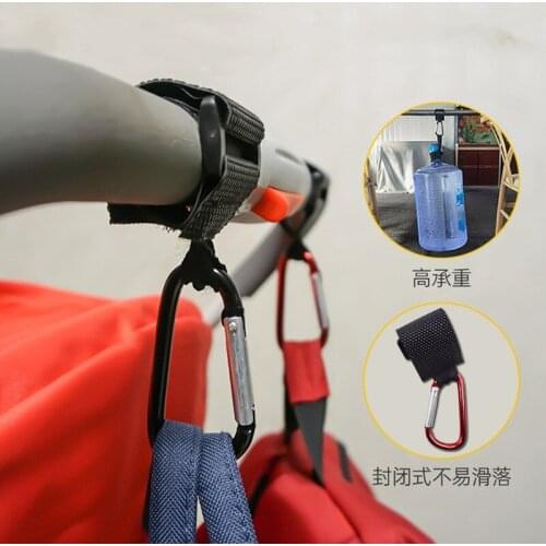 1pcs Baby Stroller Hook with Lock Metal Pram Hanger Bag Hook Stroller Accessories Baby Cart Hooks Bear 35kg Magic Stick Hooks