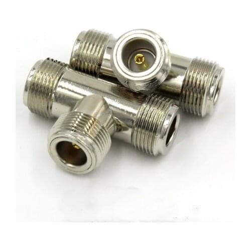10pcs 3 way N female to 2 Two N Female jack T Type RF Connector adapters