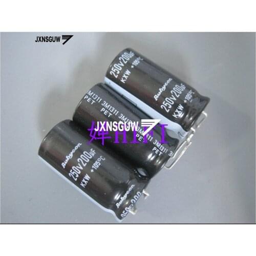 10PCS NEW RUBYCON KXW 250V200UF 16X30MM Aluminum electrolytic capacitors 200uF/250v 105 degrees 200UF 250V