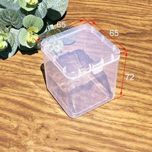 100pcs Square PP Plastic Good Quality Small Bead Storage Box Case Display Containers Clear NO352