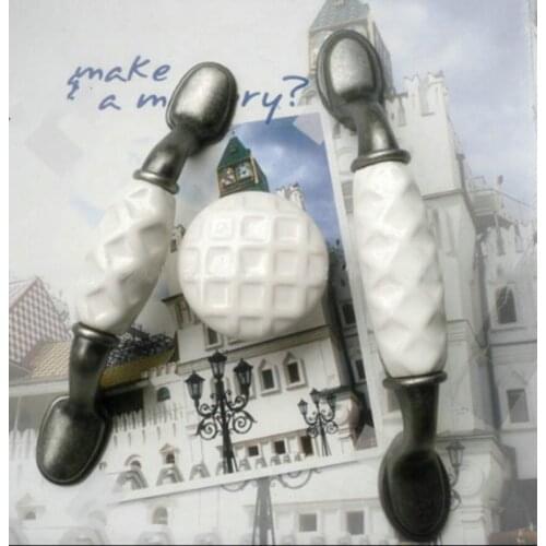 96mm white kitchen cabinet handle pull antique dresser cupboard door pulls white ceramic drawer furniture decoration handles