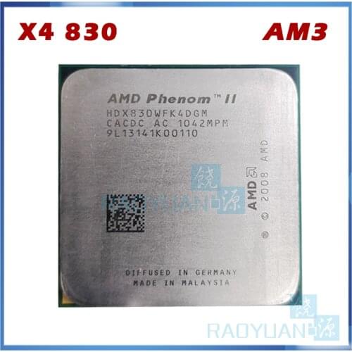 AMD Phenom II X4 830 2.8GHz/6MB /4 cores Quad-Core DeskTop CPU X4-830 HDX830WFK4DGM Socket AM3