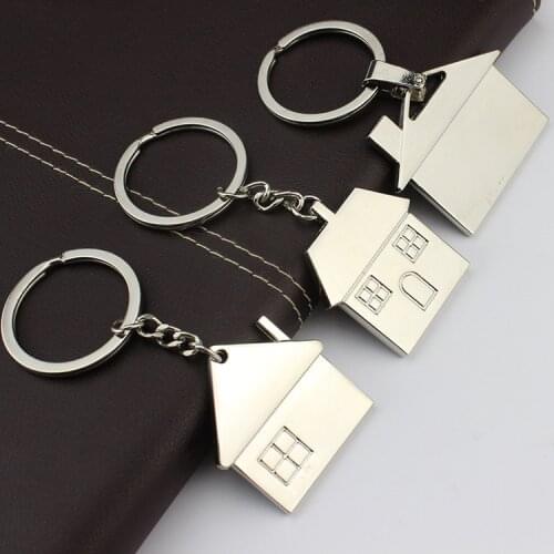 House key chain hut small gift key pendant New real estate opening gift wholesale can be laser lettering K1523