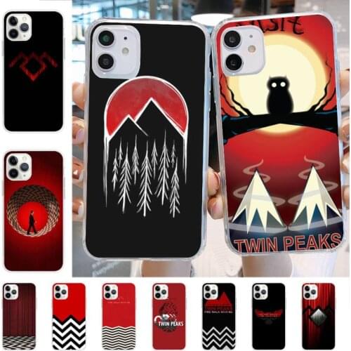 YNDFCNB Welcome To Twin Peaks Phone Case for iPhone 8 7 6 6S Plus X 5S SE 2020 XR 11 12 mini pro XS MAX