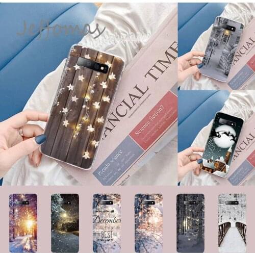 Landscape Winter Snow Phone Case For Samsung Galaxy S5 S6 S7 S8 S9 S10 S10e S20 edge plus lite