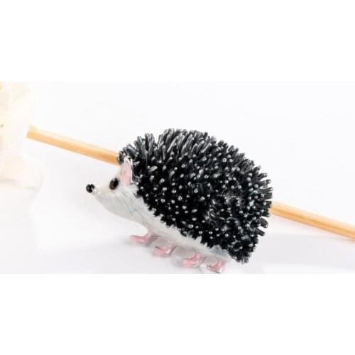 Black Enamel Hedgehog Brooches Porcupine Pin Kids Coat Bag Badges Badges Drip Oil Pins Backpack Accessories Dropshipping