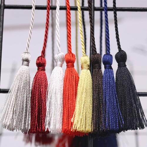 28CM Double Head Long Polyester Ice Silk Tassel Handmade Woven Rope Making Tassel Jewelry DIY Garment Accessory Home Decoration