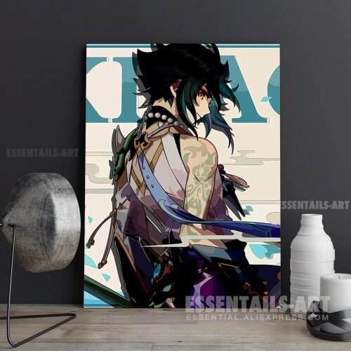 Genshin Impact Xiao design Canvas Wall Art Painting Decor Bedroom Study studio print Living kid Room Home Decoration Prints