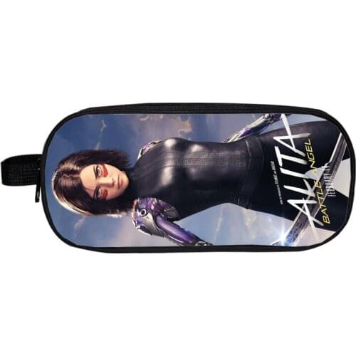 Fashion Comestic Make UP Bag Prints 3D Cartoon Alita Battle Angel Organizer Handbag Travel Storage Women Pencil Clutch