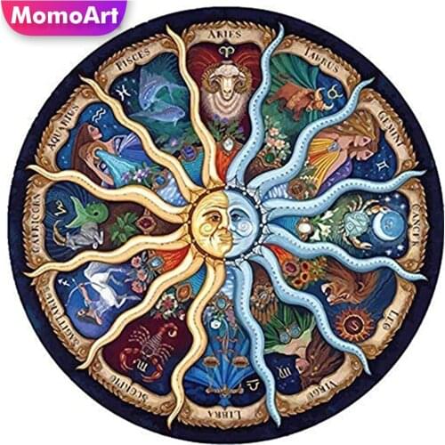 MomoArt Diamond Mosaic 12 Constellation New Arrival Diamond Embroidery Scenery Needlework Mosaic Cross Stitch Kits Handmade Gift