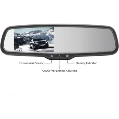 4.3' Inch Parking Rearview Mirror Monitor Car Mounting Bracket And Anti Dazzing Rear View Monitor For Nissan For Ford