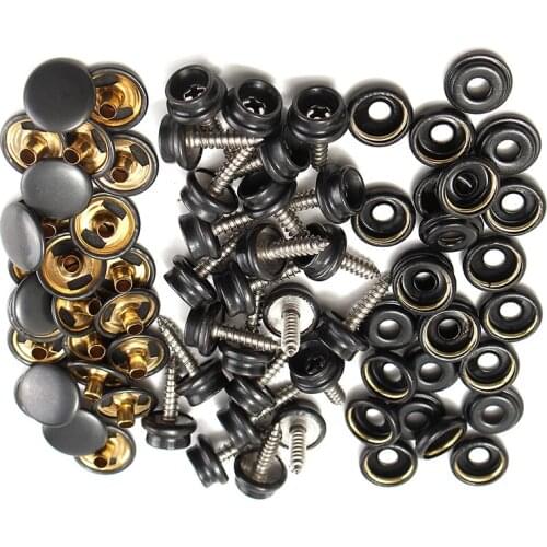 5/8\" Snap Fastener Button Improvement Kit Marine Outdoor Screw Self-Tapping Stainless Steel