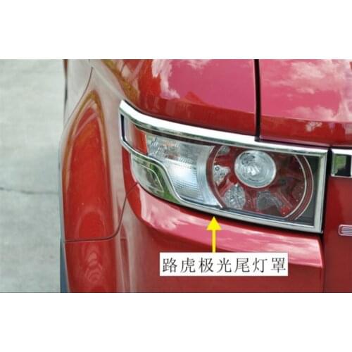 ABS Chrome Car Front Headlight + Rear Tail Light Lamp Cover Trim For Range Rover Evoque 2013 2014 2015