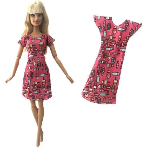 NK Newest Doll Beautiful Fashion Clothing Casual Slim Dress For Barbie Doll Accessories Best Children Girls Gifts 291A 6X