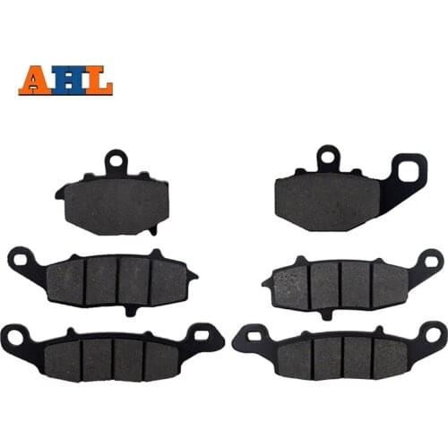 Motorcycle Front & Rear Brake Pads For KAWASAKI DIRT BIKE KLE 650 KLE650 Versys 2007-2008 Black Brake Disc Pad