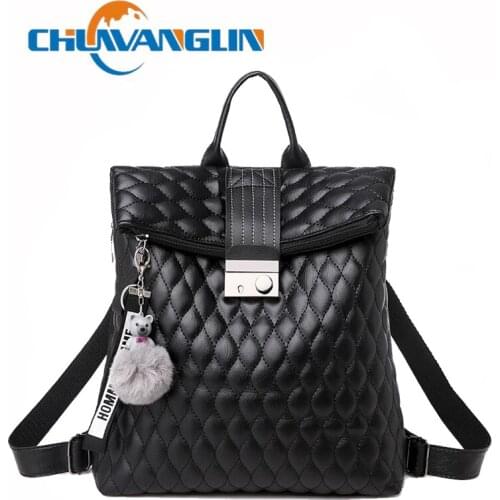 Chuwanglin Backpack Women Leather for Teenager Girls New Backpacks for Women Travel Backpack for School Female Bag 5101025